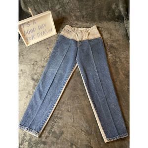VTG Women’s Palmetto’s High Waisted 2 tone Jeans Made in USA 100% cotton
